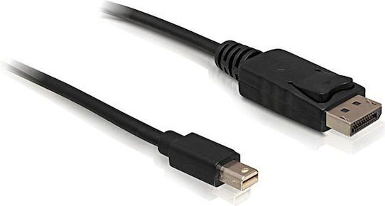 DeLock Кабел DisplayPort мъжки - mini DisplayPort мъжки 1м Черен (82698)