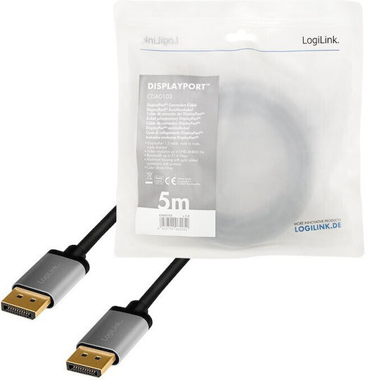 LogiLink Cablu DisplayPort - DisplayPort 5m Negru (CDA0103)