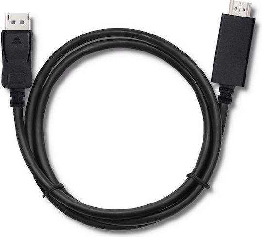 Qoltec Cable DisplayPort male - HDMI male 1m Black (50440)