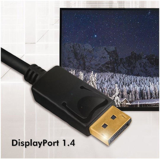 Techly Cable DisplayPort male - DisplayPort male 2m Black (109276)