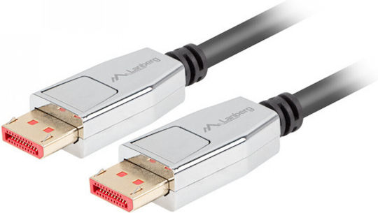 Lanberg Cable DisplayPort male - DisplayPort male 1.8m Gray (CA-DPDP-20CU-0018-BK)