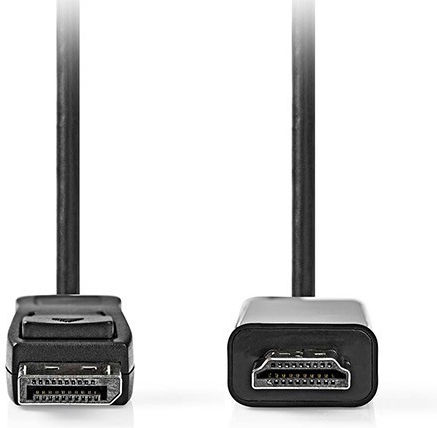 Nedis Cablu DisplayPort - HDMI de sex masculin 1m Negru (CCGL37100BK10)