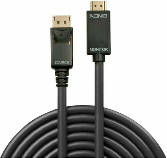Lindy Cablu DisplayPort - HDMI de sex masculin 1m Negru (36921)