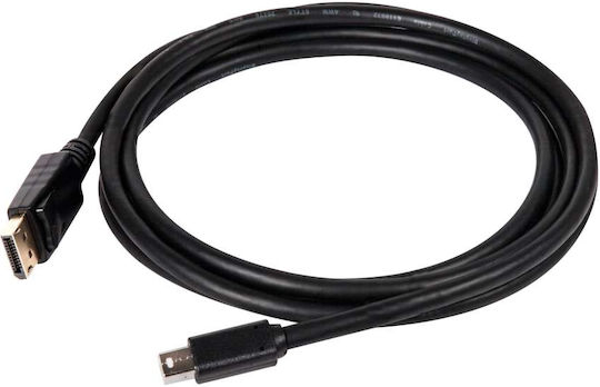 Club3D Кабел mini DisplayPort мъжки - DisplayPort мъжки 2м Черен (CAC-2163)