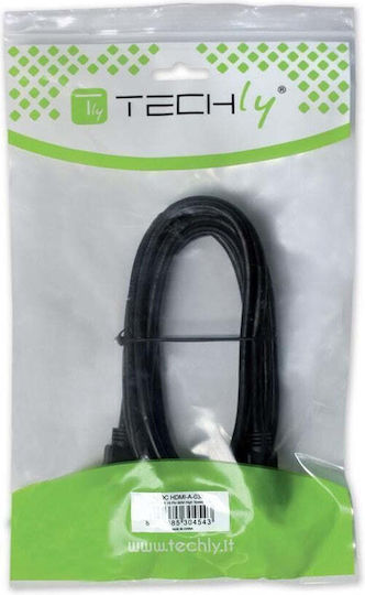 Techly Kabel DisplayPort-Stecker - HDMI-Stecker 2m Schwarz (ICOC-DSP-H12-020)