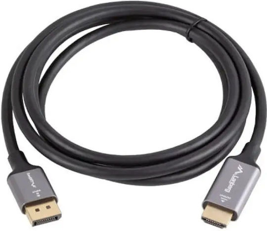 Adaptor cablu Lanberg DisplayPort M la HDMI M 1.8m 4K Negru-Argintiu