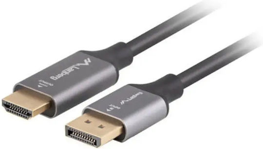 Adaptor cablu Lanberg DisplayPort M la HDMI M 1.8m 4K Negru-Argintiu