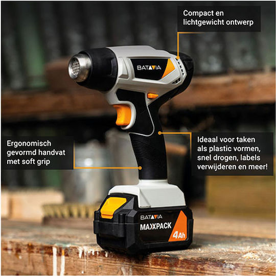 Batavia Pistol Termic 18V cu Setare de Temperatură până la 550°C