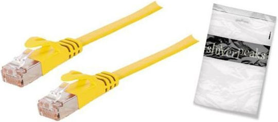 Shiverpeaks Flat U/UTP Cat.7 (10Gbps) Καλώδιο Δικτύου Ethernet 7.5m Κίτρινο