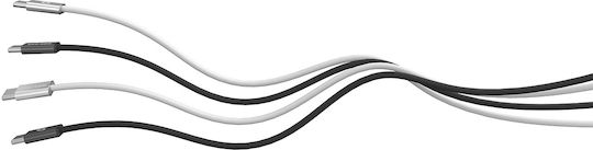 Mobile Origin Braided USB 2.0 Video Cable USB-C Male - USB-C 60W PD White 1m MO-USC-CB11-WHT