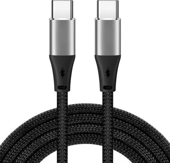 iBox USB 2.0 Cable USB-C male - USB-C 60W Black 1m (IKUTC1B)