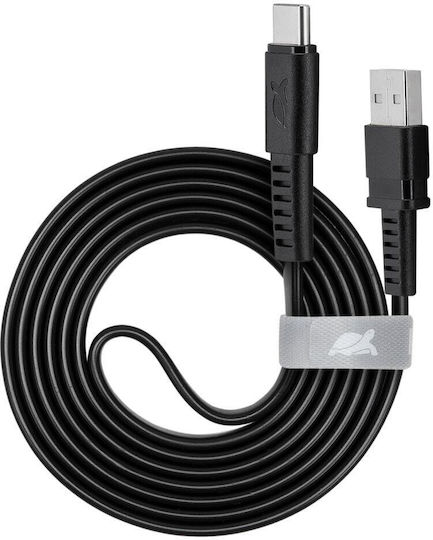 Rivacase Bk21 Равен USB 2.0 Кабел USB-C мъжки - USB-A мъжки Черен 2.1м (PS6002BK21)