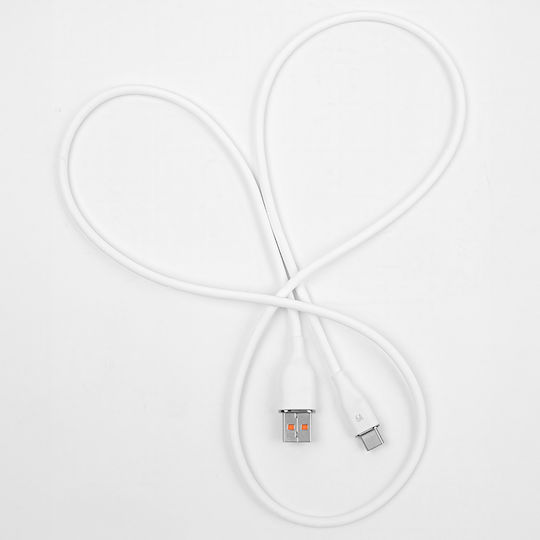 Forever USB 2.0 Cable USB-C male - USB-A 66W White 1m