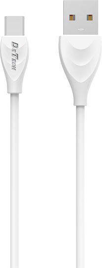 DeTech DE-24C USB Typ-C Kabel USB-A Weiß 1m