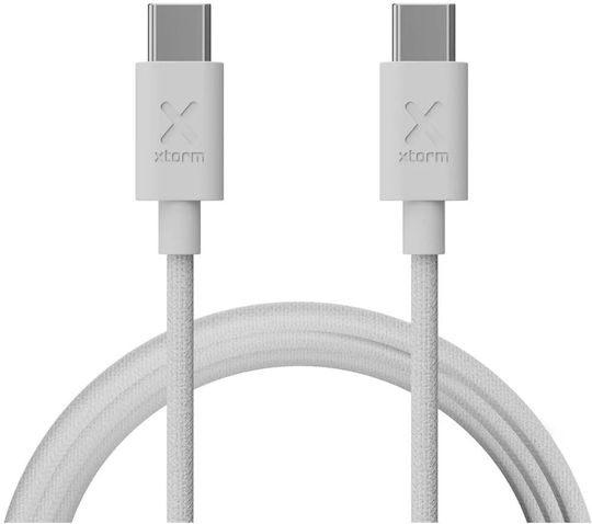 Xtorm USB 2.0 Cable USB-C male - USB-C 100W PD Λευκό 1m CXG2070