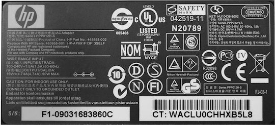 Asus Universal Power Adapter 19V 4.74A with Power 90.06W (19V474A)