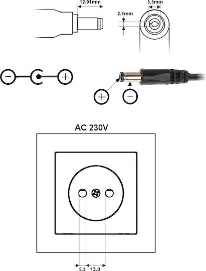 Захранване 9V 2A 5.5
