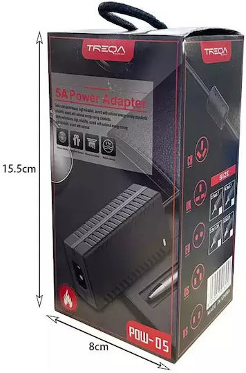Treqa Universal Τροφοδοτικό 12V 5A με Ισχύ 60W (POW-05)
