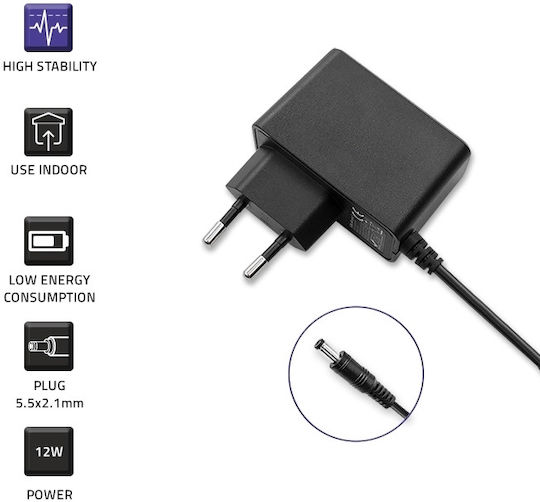 Universal Power Adapter 12V 1A with Power 12W