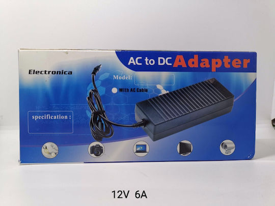 Universal Power Adapter 12V 6A with Power 72W (235724)