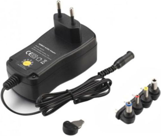 KAL Electronics Universal Power Adapter Adjustable Voltage 1A with 4 Plugs (YSV1000-1000)