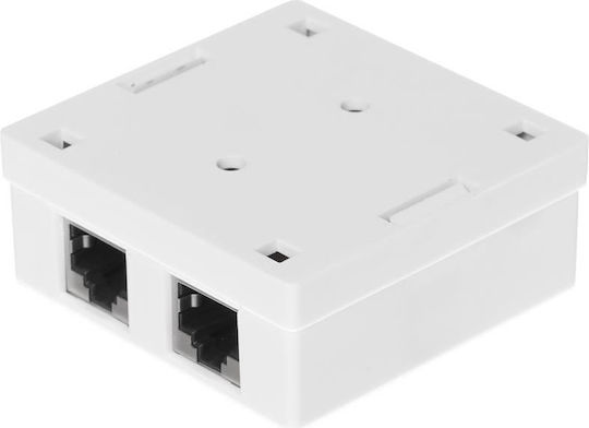Netrack повърхностен монтажен контакт 2 x RJ45 8P8C FTP Cat 6 LSA 106-13