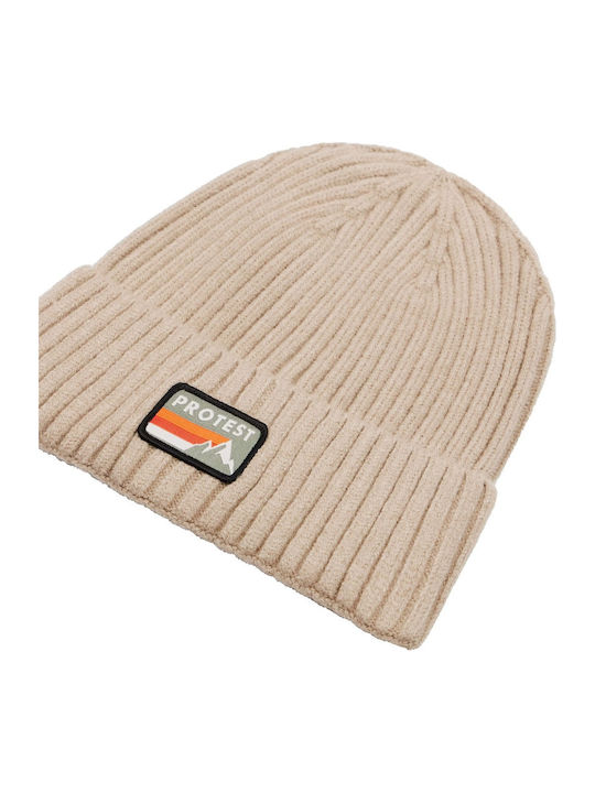 Men's Knitted Beanie in Beige Colour