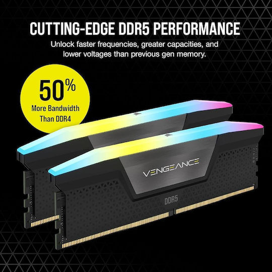 Corsair Vengeance DDR5 96GB RAM με 2x48GB Modules και Ταχύτητα 7000 για Desktop