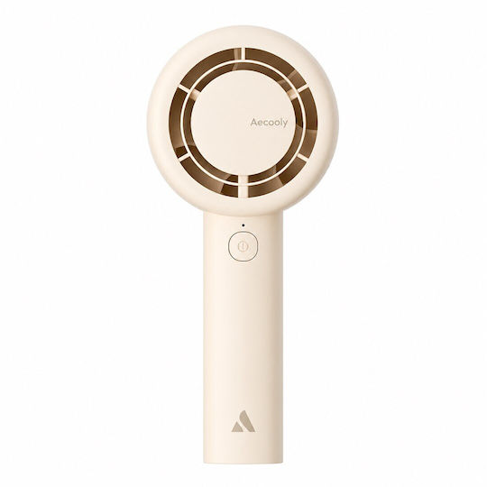Aecooly Tragbarer Klappbarer Handgehaltener Ventilator Mini Aprikosenfarbe Kompakt Büro Outdoor Nutzung
