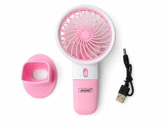 Andowl Handheld Pink Fan 15153