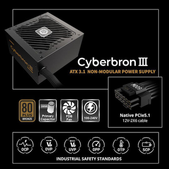 Enermax 750W Black Computer Power Supply Semi Modular 80 Plus Bronze (EMB750EWT-NAC)