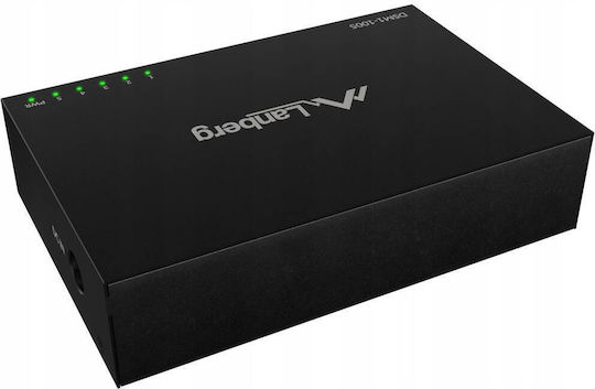 Lanberg DSM1-1005 Unmanaged L2 PoE Switch with 5 Gigabit (1Gbps) Ethernet Ports