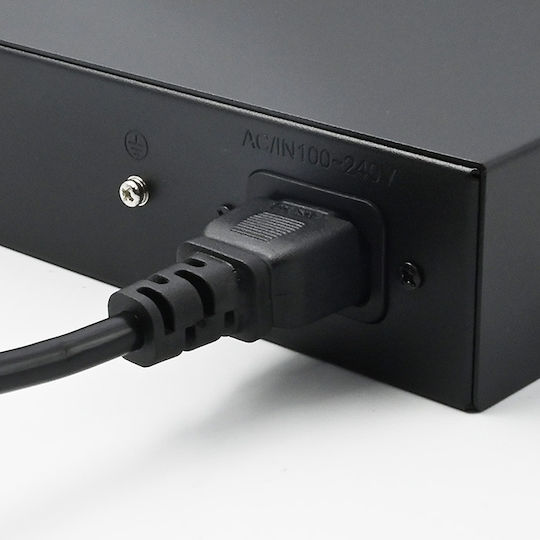 Qoltec 52365 L2 PoE Switch mit 24 Gigabit (1Gbps) Ethernet-Ebene Ports