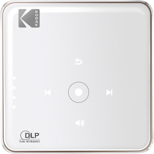 Kodak Luma 150 Mini Projektor DLP LED-Lampe mit Wi-Fi und Eingebauten Lautsprechern Weiß