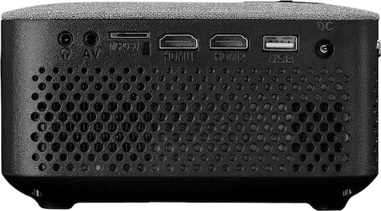 Lenco LPJ-700BKGY Mini Projector LCD HD LED Lamp with Built-in Speakers Black