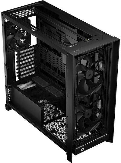 Corsair Frame 5000D WOOD RS Геймърски Midi Tower Компютърна кутия със Страничен прозорец Черен