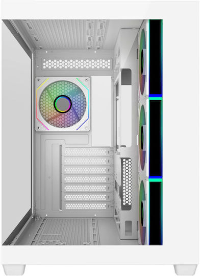 CoolerMaster Elite 681 Gaming Midi Tower Κουτί Υπολογιστή με Πλαϊνό Παράθυρο Λευκό
