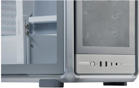 CoolerMaster MasterFrame 500 Mesh Gaming Midi Tower Κουτί Υπολογιστή με ARGB Φωτισμό Ασημί