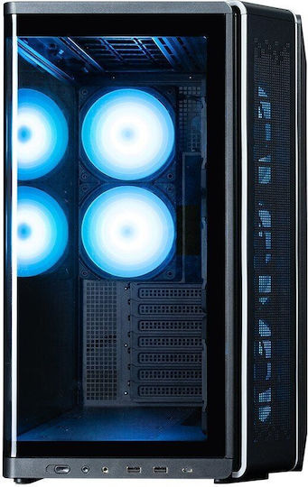Zalman P60 Gaming Midi-Turm Computergehäuse mit Seitenfenster Schwarzes