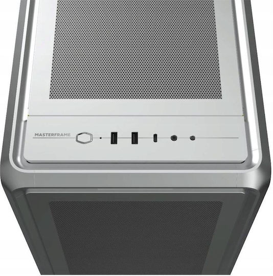 CoolerMaster Masterframe 600 Mesh Gaming Midi Tower Computer Case with Side Window Silver