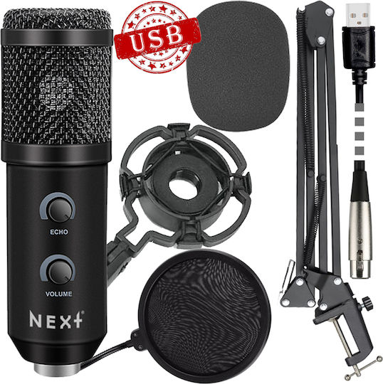 Next Kit Reverb Volume Set Condenser Microphone USB for Vocals
