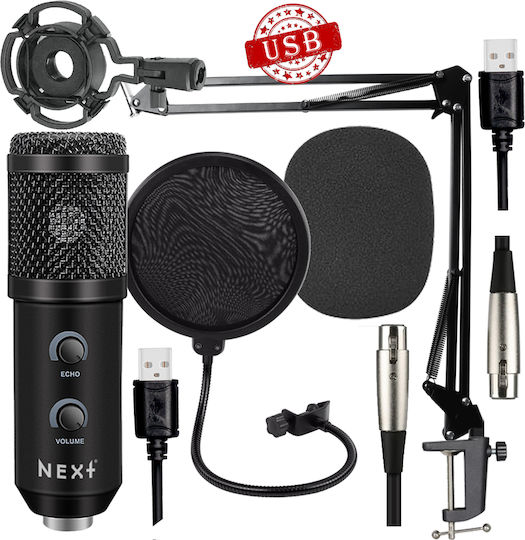Next Kit Reverb Volume Set Condenser Microphone USB for Vocals