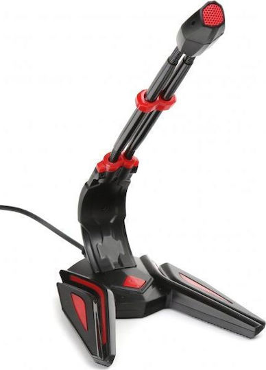 Platinet Varr Gaming Spider Μικρόφωνο 3.5mm Επιτραπέζιο, Gooseneck σε Κόκκινο Χρώμα