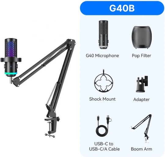 Boya CastMic G40B Microfon Montat pe Amortizoare pentru Vocală