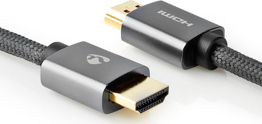 Nedis Profigold High Speed HDMI 2.0 Cable Ethernet 4K@60Hz Gold-Plated HDMI-HDMI Connectors Cotton Gray Box 1 Meter