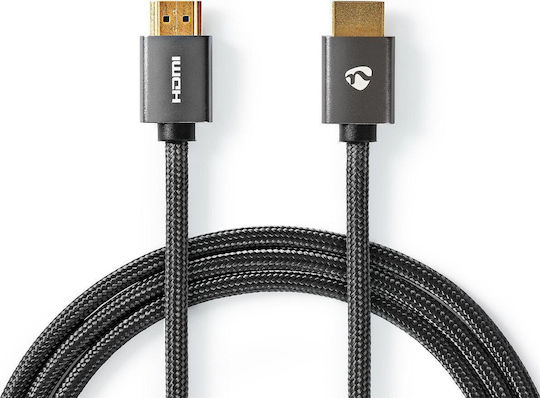 Nedis Profigold High Speed HDMI 2.0 Cable Ethernet 4K@60Hz Gold-Plated HDMI-HDMI Connectors Cotton Gray Box 1 Meter