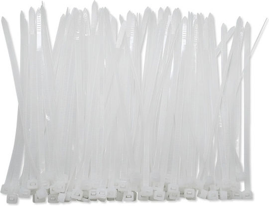 Qoltec Cable Ties 4.8*160mm 100 Pcs Nylon66 Uv White