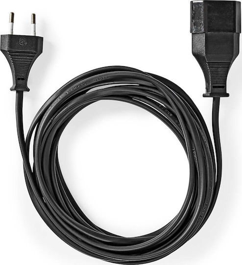 Nedis Power Cable Adapters Euro Plug Euro Socket Straight-straight Two-wire Black Bulk 2m