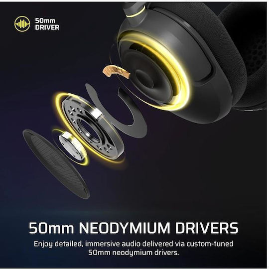 Corsair HS35 V3 Безжични Надушници Гейминг Слушалки с USB Свързаност за PC / PS4 / PS5