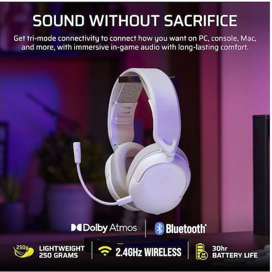 Corsair HS35 V3 Drahtloses Über Ohr Gaming-Headset mit USB-Konnektivität Weiß für PC / PS4 / PS5